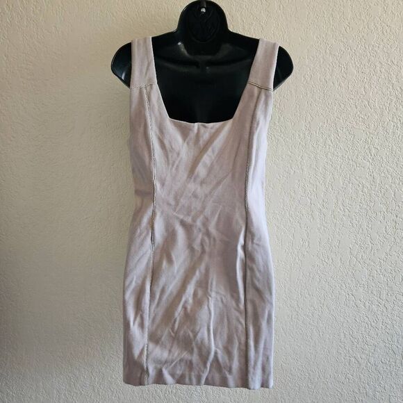 T by Alexander Wang Zip Front Ponte Square Neck Mini Dress - Picture 6 of 8